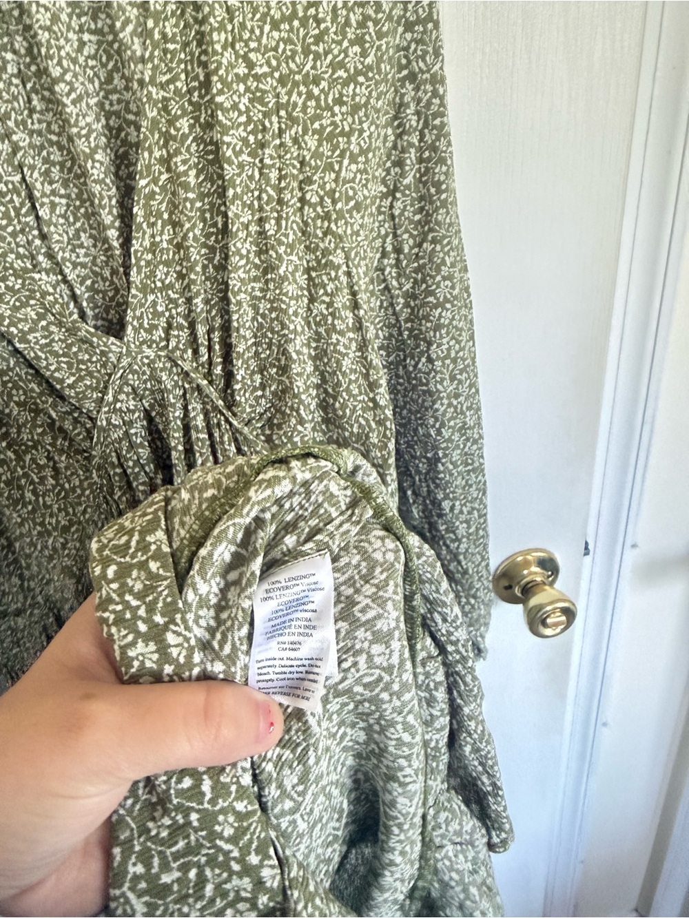 Faherty Sirene Green Floral Dress - Picture 7 of 9
